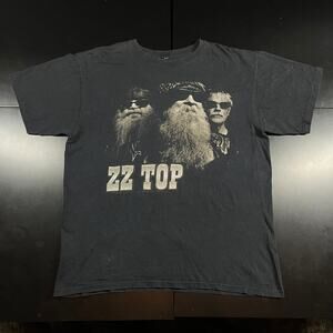 ZZ Top Band 2012 US Tour Black T Shirt Mens Sz L Preowned